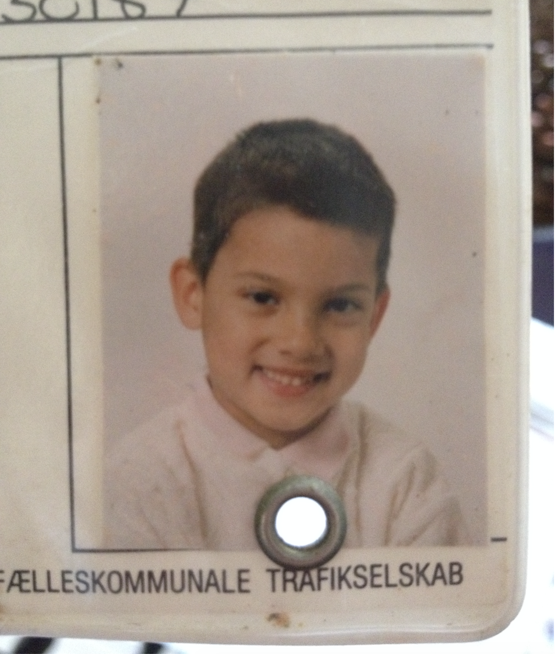 Min første buskort fra børnehaveklassen